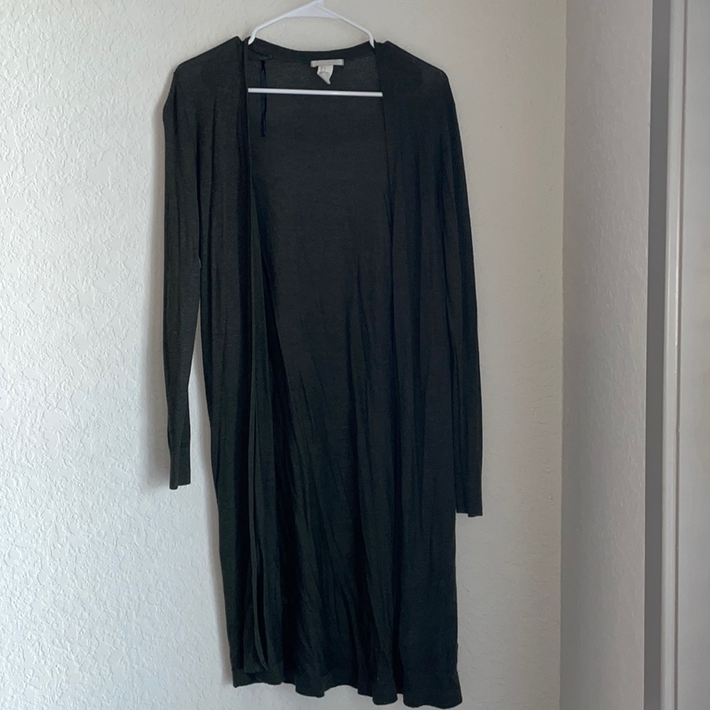 H&M LONG SWEATER LIGHTWEIGHT DARK GREEN